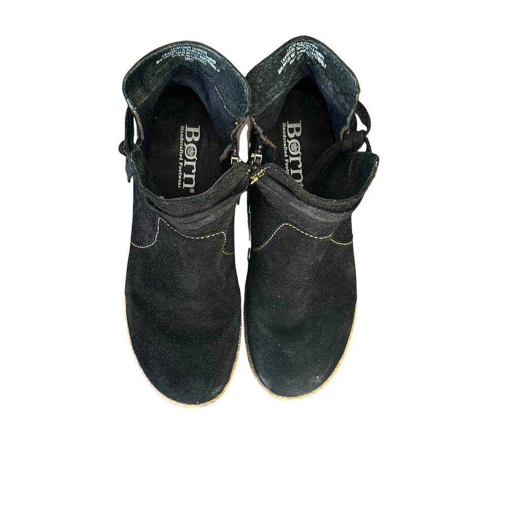 Born Tarkiln Black Suede Ankle Boots Womens 7.5